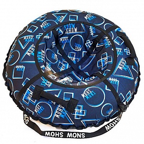 Санки надувные Тюбинг Геометрия синий узор, диаметр 105 см. (RT, 6814rt)